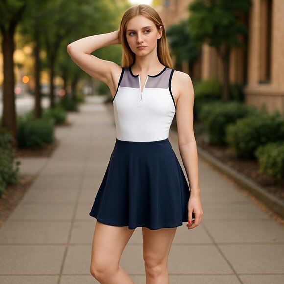 NWT Threads 4 Thought Re Active Bella Romper Dress Fresia / Raw Denim - Picture 1 of 12